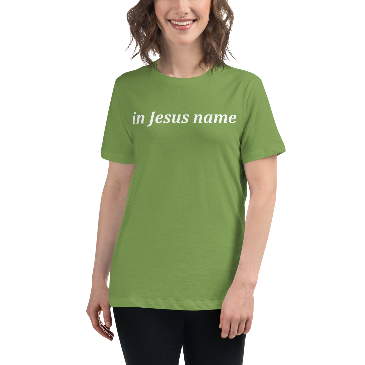 in Jesus name-Women's Relaxed t-shirt